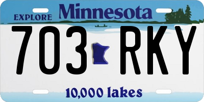 MN license plate 703RKY
