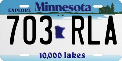 MN license plate 703RLA