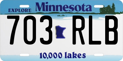 MN license plate 703RLB