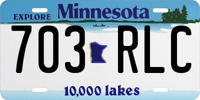 MN license plate 703RLC