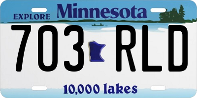 MN license plate 703RLD
