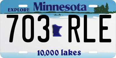 MN license plate 703RLE