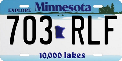MN license plate 703RLF
