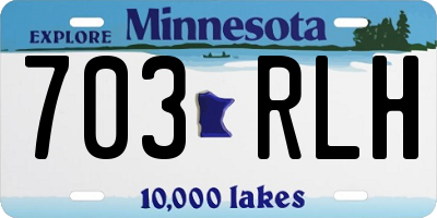 MN license plate 703RLH