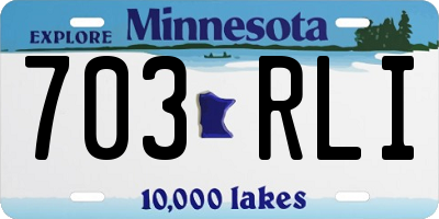 MN license plate 703RLI