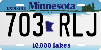 MN license plate 703RLJ