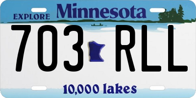 MN license plate 703RLL