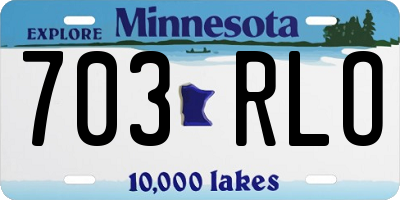 MN license plate 703RLO