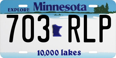 MN license plate 703RLP