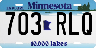 MN license plate 703RLQ