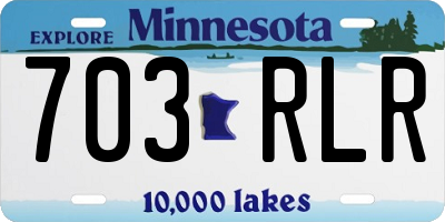MN license plate 703RLR