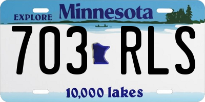 MN license plate 703RLS