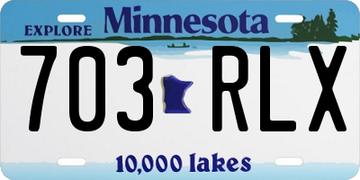 MN license plate 703RLX