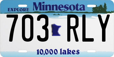 MN license plate 703RLY