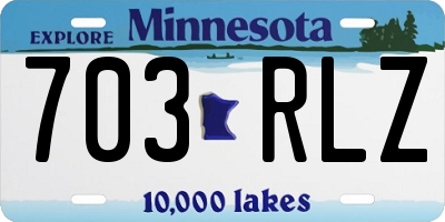 MN license plate 703RLZ