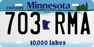 MN license plate 703RMA