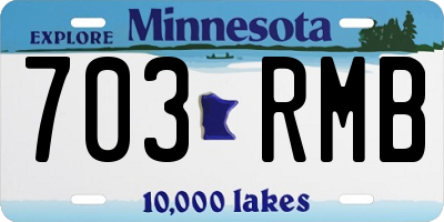 MN license plate 703RMB