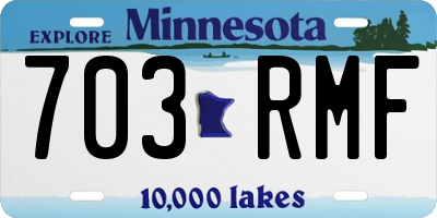 MN license plate 703RMF