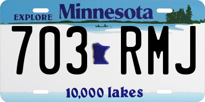 MN license plate 703RMJ
