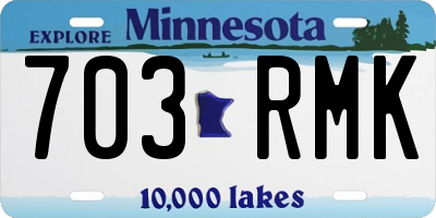 MN license plate 703RMK