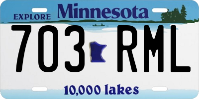MN license plate 703RML