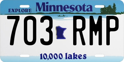 MN license plate 703RMP