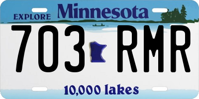 MN license plate 703RMR