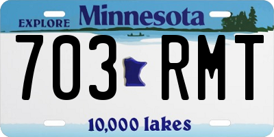MN license plate 703RMT