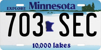 MN license plate 703SEC