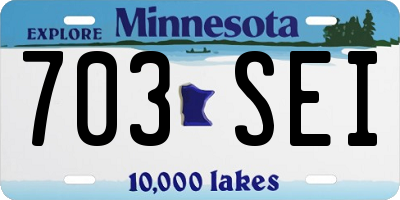 MN license plate 703SEI