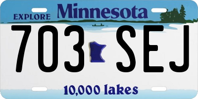 MN license plate 703SEJ