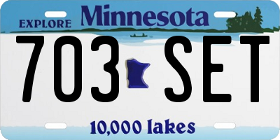 MN license plate 703SET
