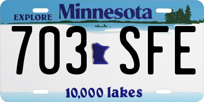 MN license plate 703SFE