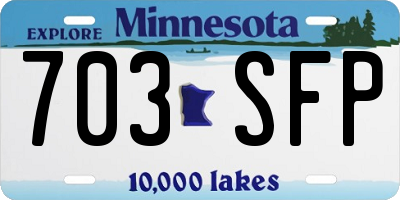 MN license plate 703SFP