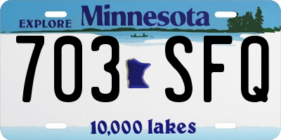 MN license plate 703SFQ