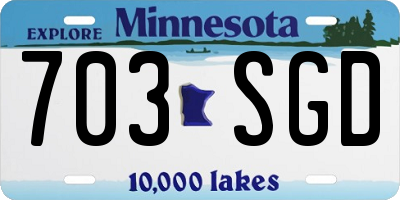 MN license plate 703SGD