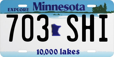 MN license plate 703SHI