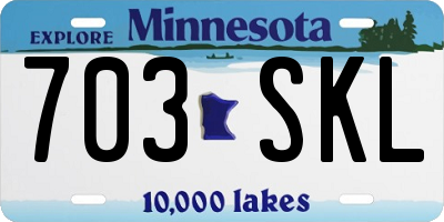 MN license plate 703SKL