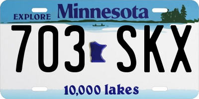 MN license plate 703SKX