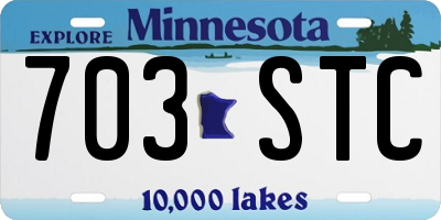 MN license plate 703STC