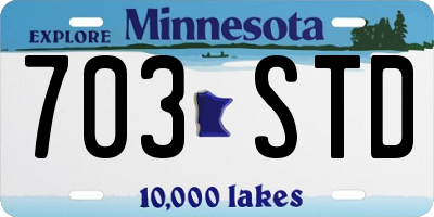 MN license plate 703STD