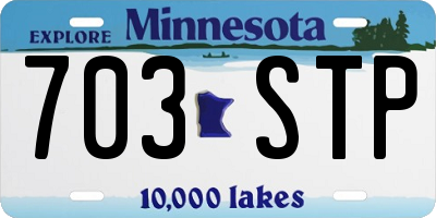 MN license plate 703STP