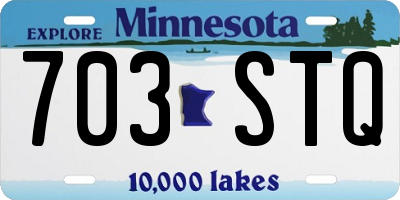 MN license plate 703STQ