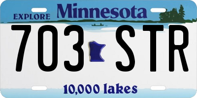MN license plate 703STR