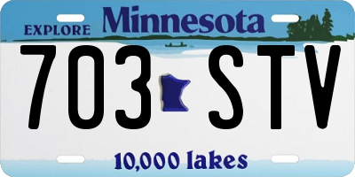 MN license plate 703STV
