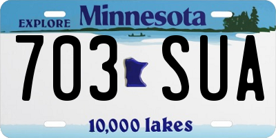 MN license plate 703SUA