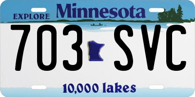 MN license plate 703SVC