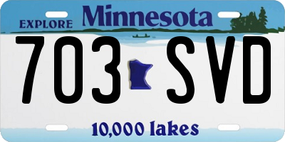 MN license plate 703SVD