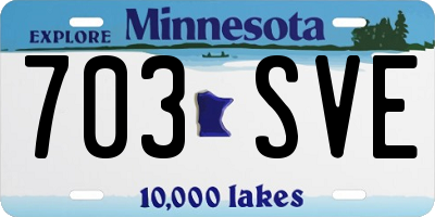 MN license plate 703SVE