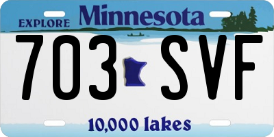 MN license plate 703SVF
